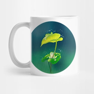 Minhwa: Green Frogs in Rainy Summer C Type (Korean traditional/folk art) Mug